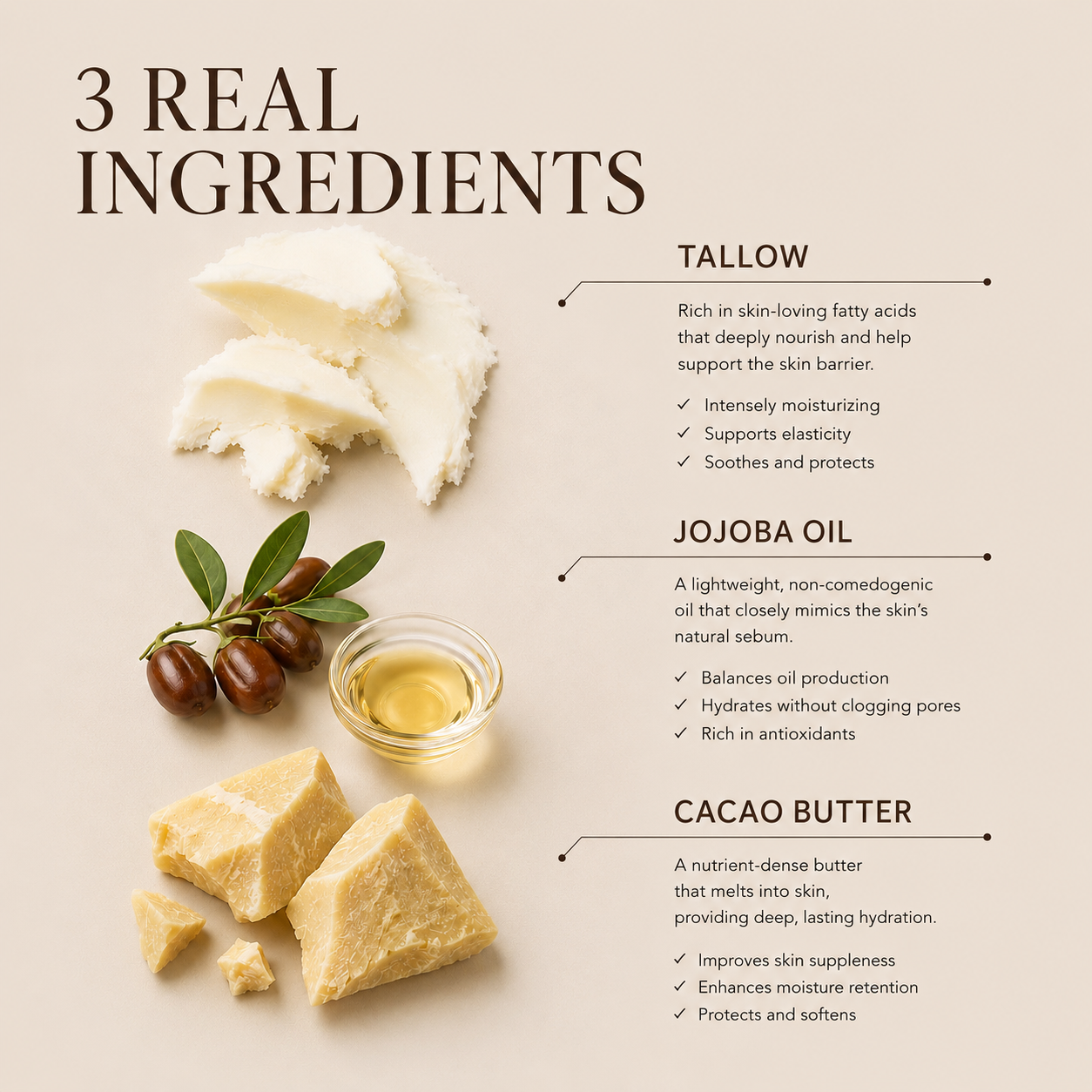LA CRÈME - Nourishing Tallow Cream (Dry Skin)