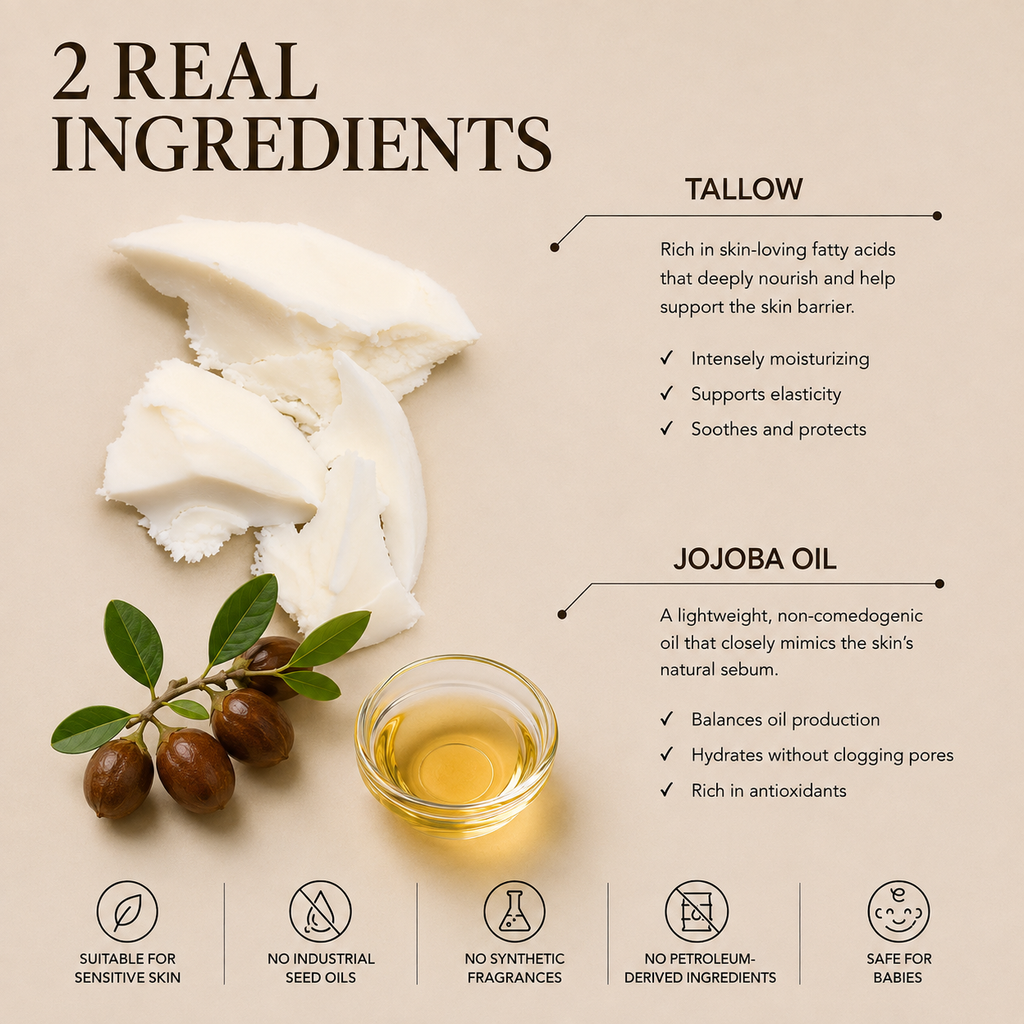 PURE - Unscented Tallow Cream (Extra Sensitive Skin)