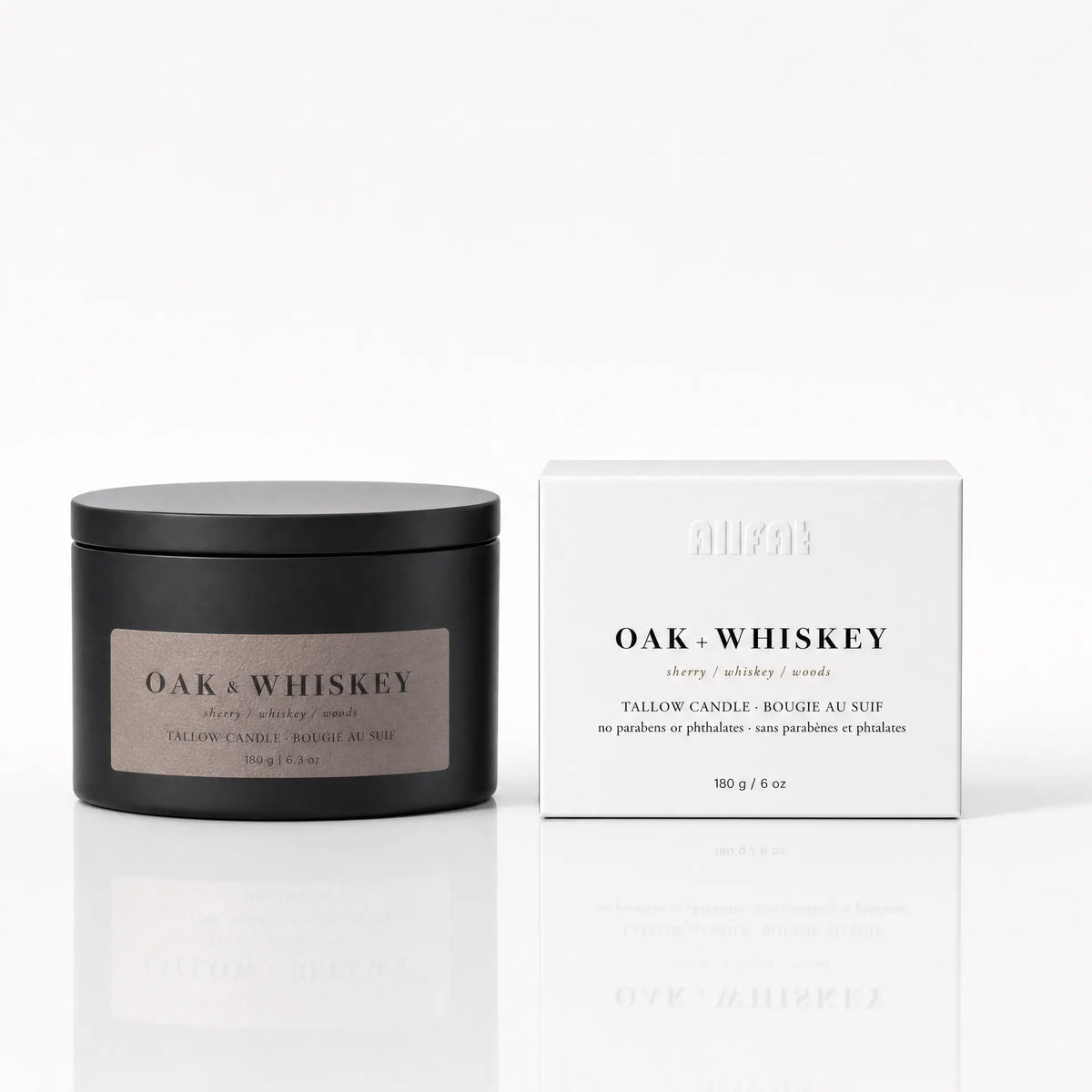 OAK & WHISKEY - Tallow Candle (Sweet Gourmand)