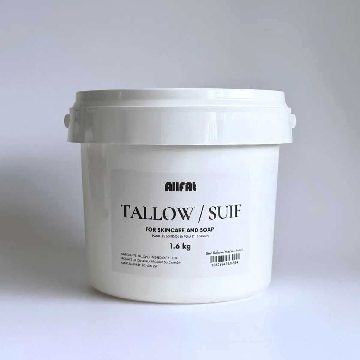 100% Grass-Fed Tallow Skincare Base 1.6 kg (From Kidney Fat)