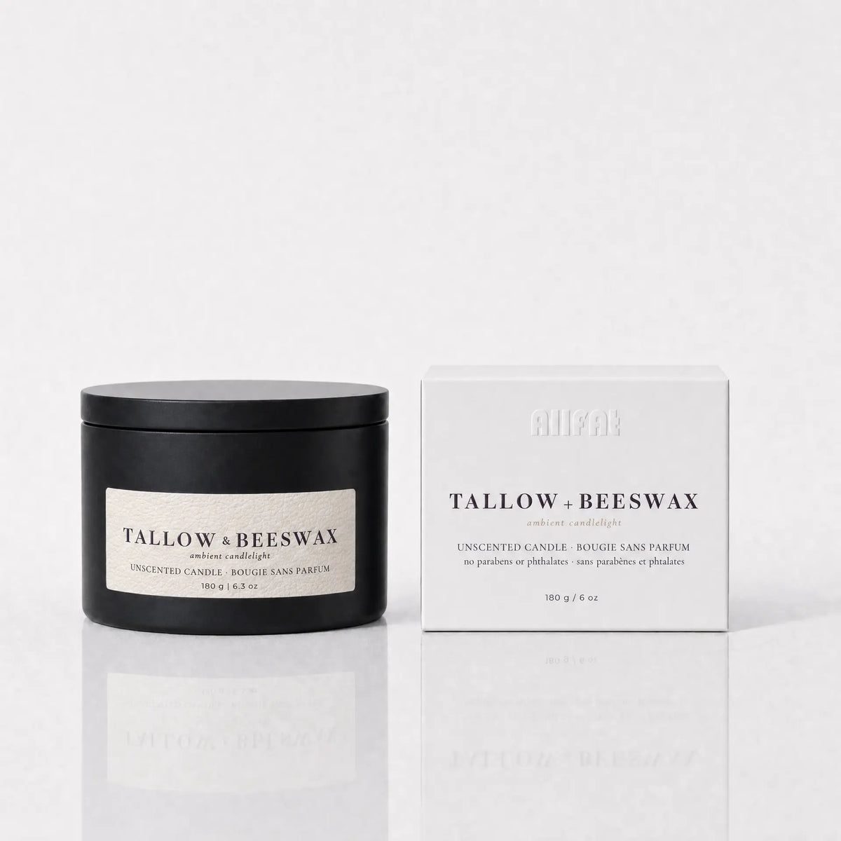 TALLOW & BEESWAX - Tallow Candle (Unscented)